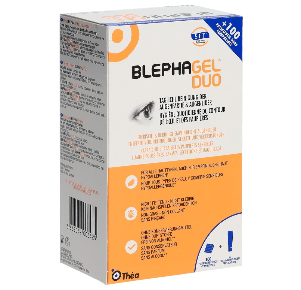 BLEPHAGEL duo gel 30g + 100 compresses