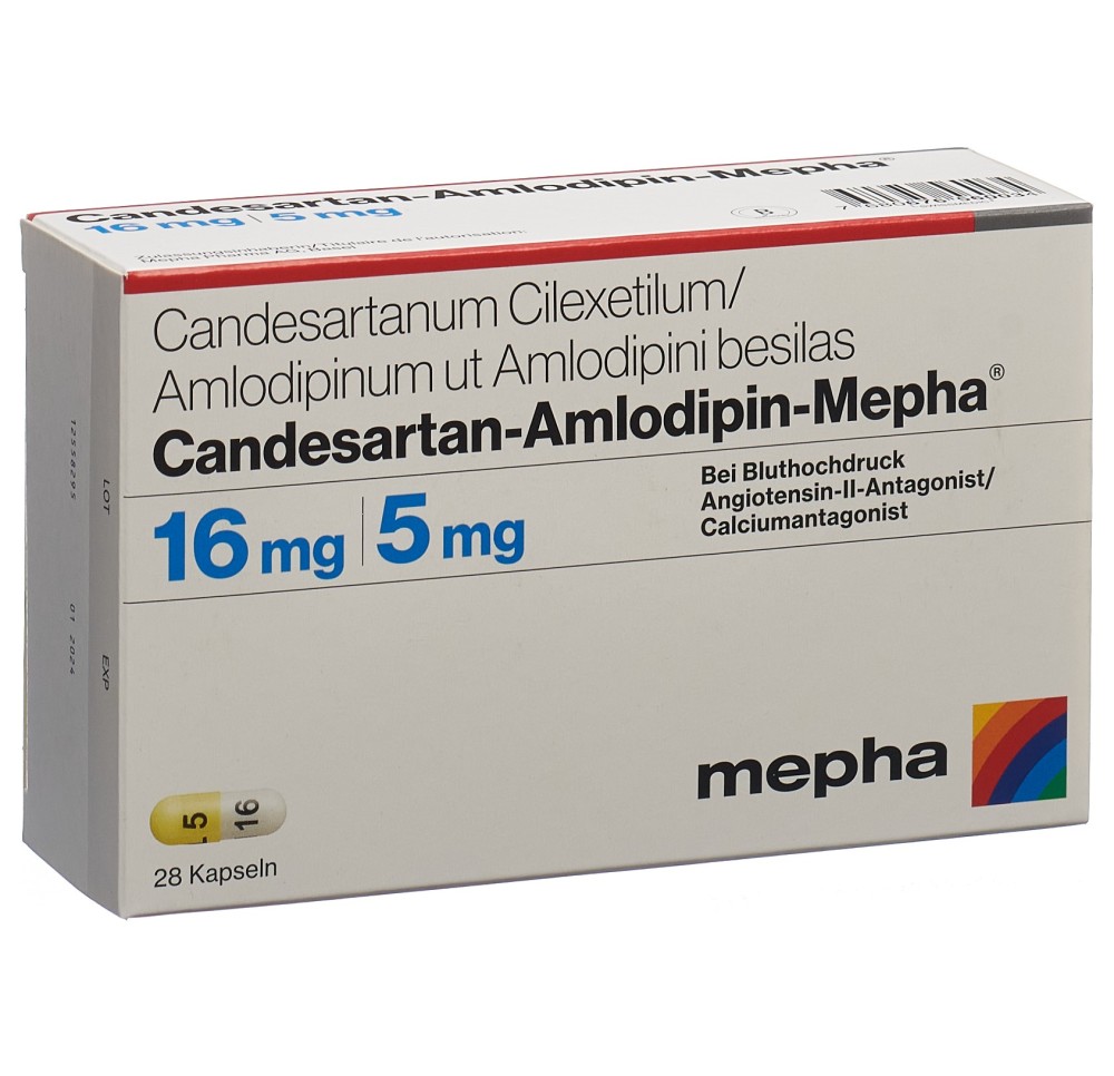 CANDESARTAN-AMLODIPI Mepha caps 16mg/5mg 28 pce