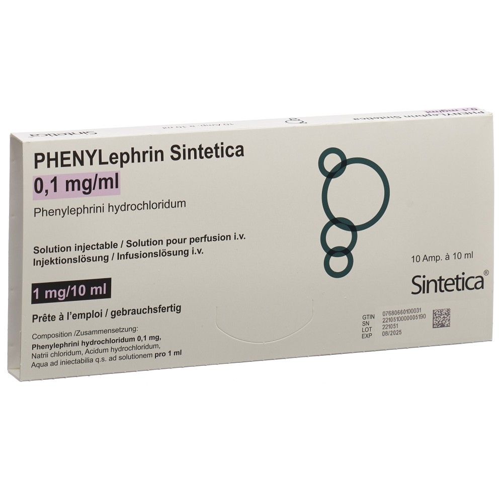 PHENYLEPHRIN Sintetica 1 mg/10ml 10 amp 10 ml