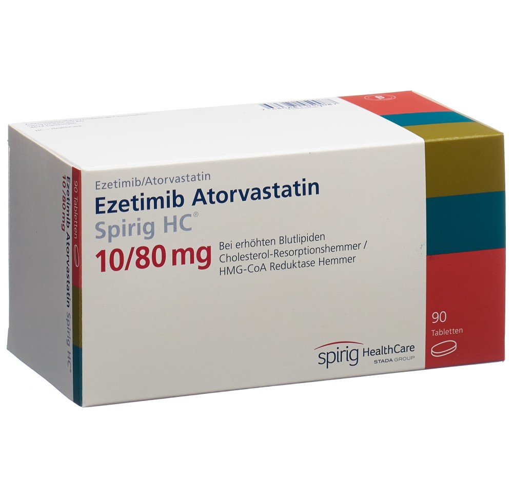 EZETIMIBE Atorvast Spirig HC cpr 10mg/80mg 90 pce