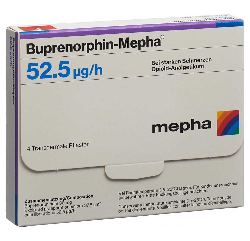 BUPRENORPHIN Mepha TTS 52.5 mcg/h sach 4 pce