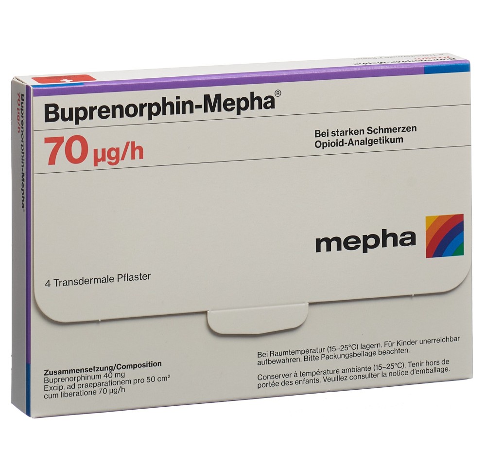 BUPRENORPHIN Mepha TTS 70 mcg/h sach 4 pce