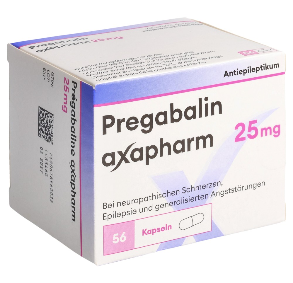 PREGABALINE axapharm caps 25 mg 56 pce