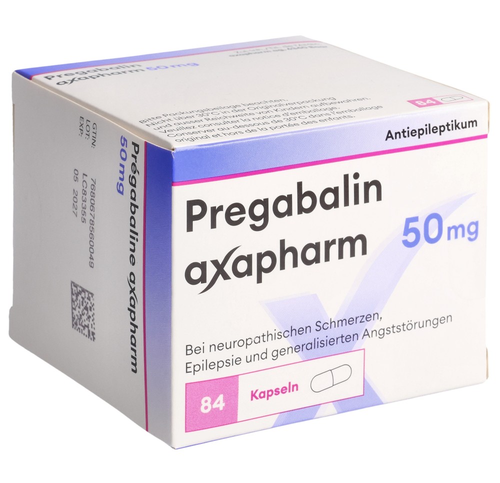 PREGABALINE axapharm caps 50 mg 84 pce