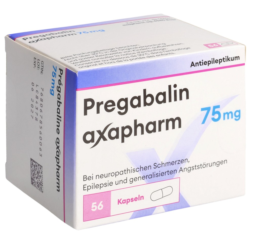 PREGABALINE axapharm caps 75 mg 56 pce