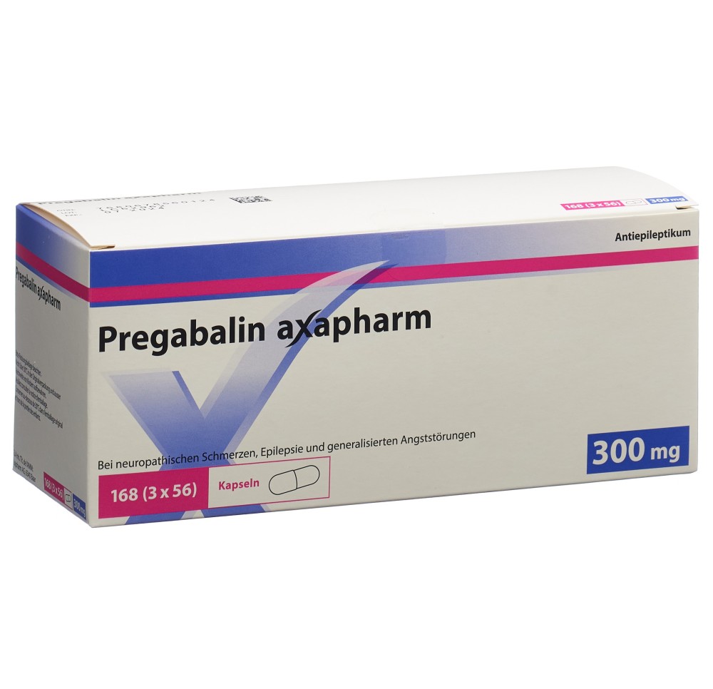 PREGABALINE axapharm caps 300 mg 168 pce