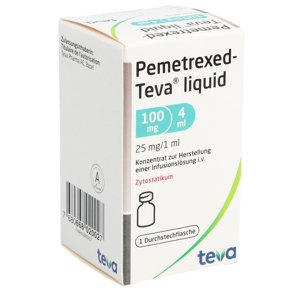 PEMETREXED Teva liquid 100 mg/4ml flac