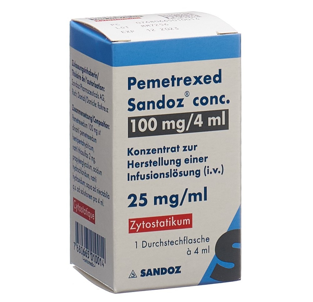 PEMETREXED Sandoz conc. conc perf 100 mg/4ml amp
