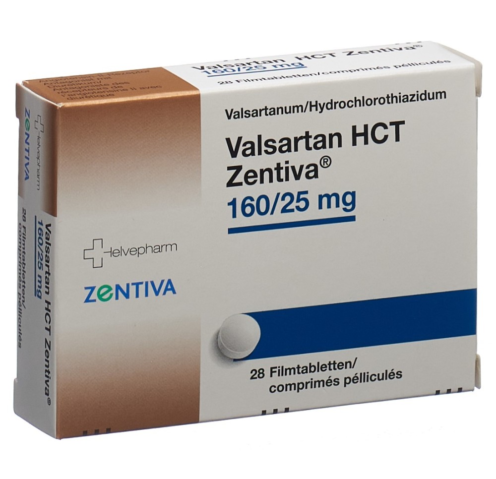 VALSARTAN HCT Zentiva cpr pell 160/25mg 28 pce