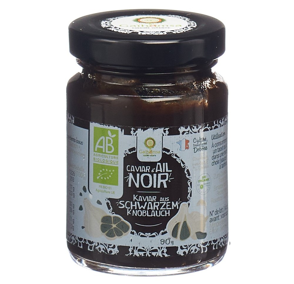 GAIHAMSA caviar d'ail noir bio verre 90 g