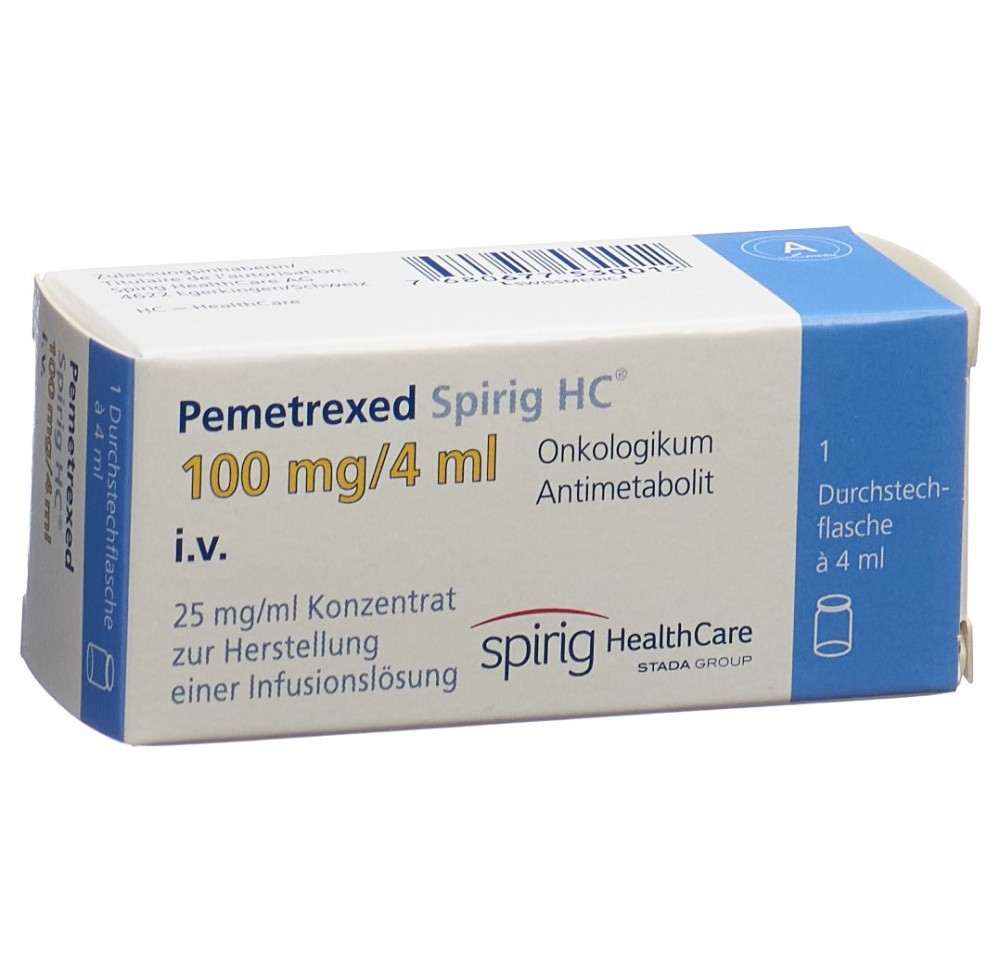 PEMETREXED Spirig HC conc perf 100 mg/4ml flac