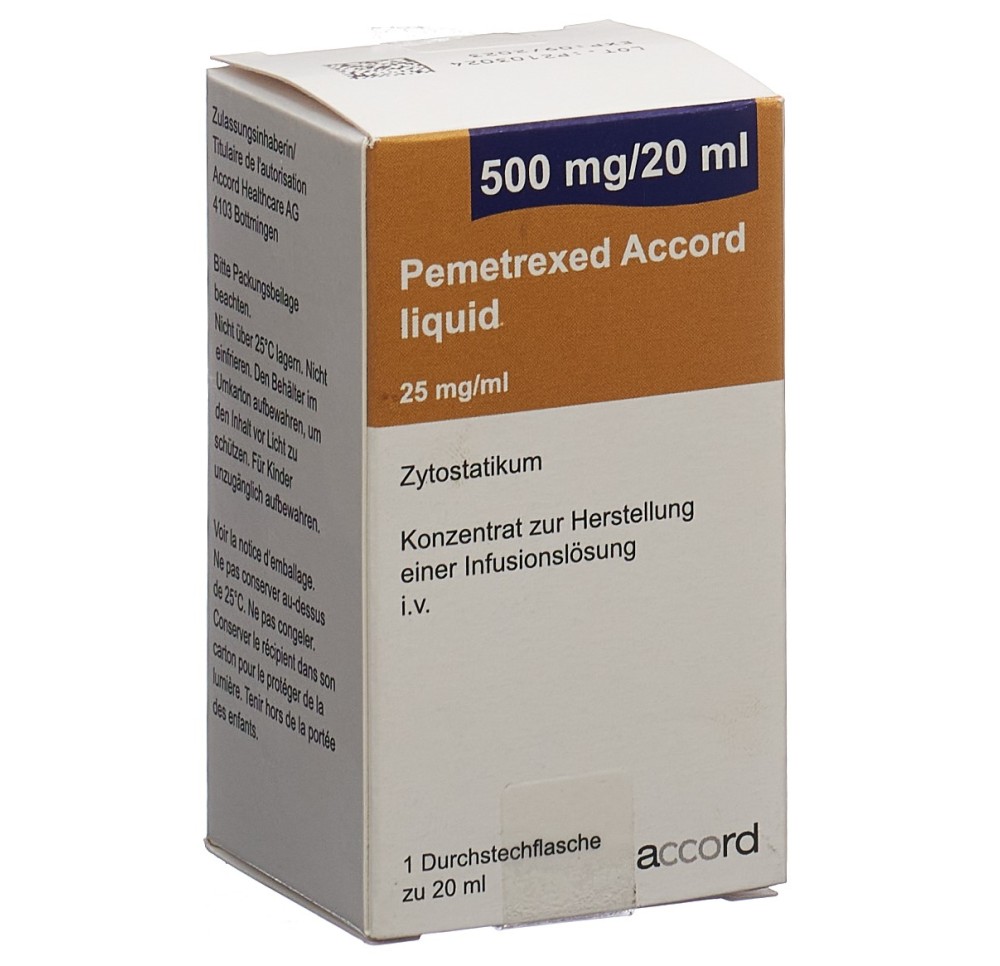 PEMETREXED Accord liquid 500 mg/20ml flac