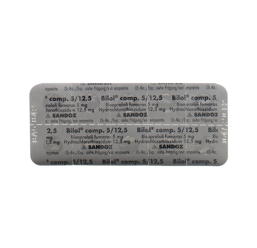 BILOL comp cpr pell 5/12.5 mg 100 pce