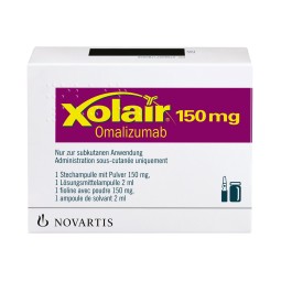 XOLAIR subst sèche 150 mg c solv flac