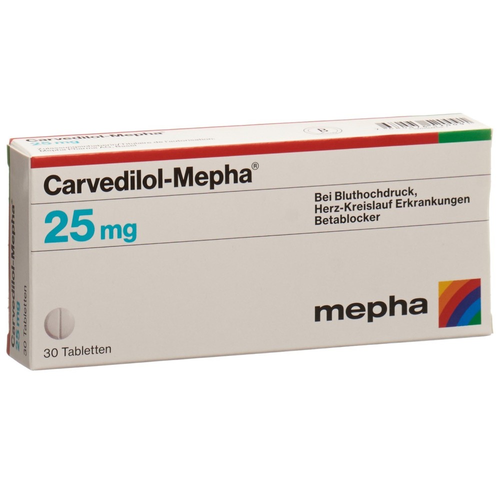 CARVEDILOL Mepha cpr 25 mg 30 pce