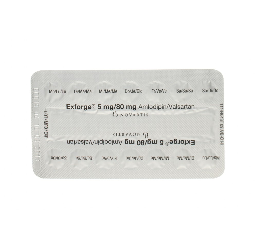 EXFORGE cpr pell 5mg/80mg 98 pce