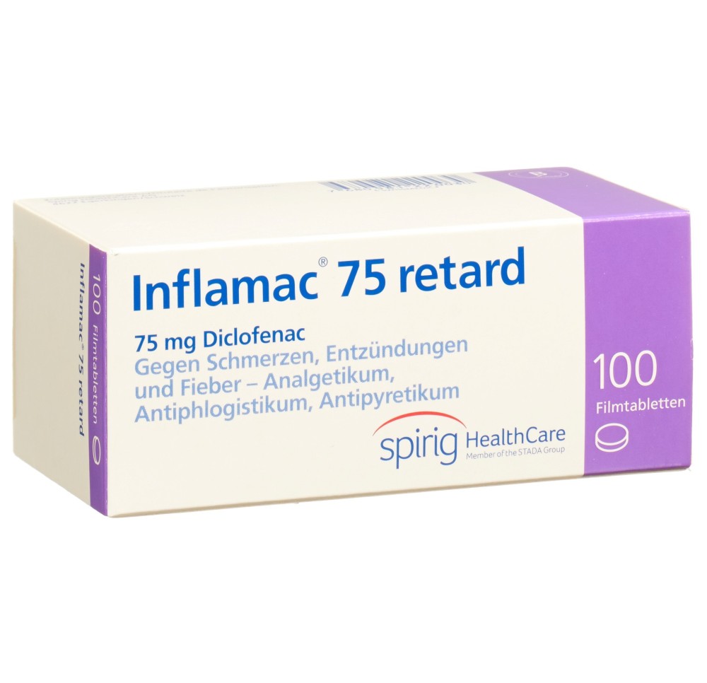 INFLAMAC retard cpr pell ret 75 mg 100 pce