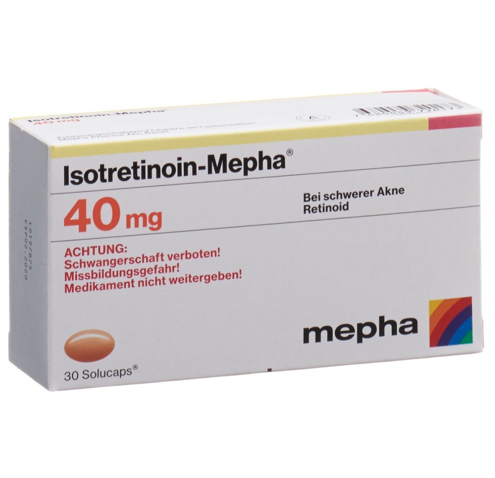 ISOTRETINOIN Mepha caps moll 40 mg 30 pce
