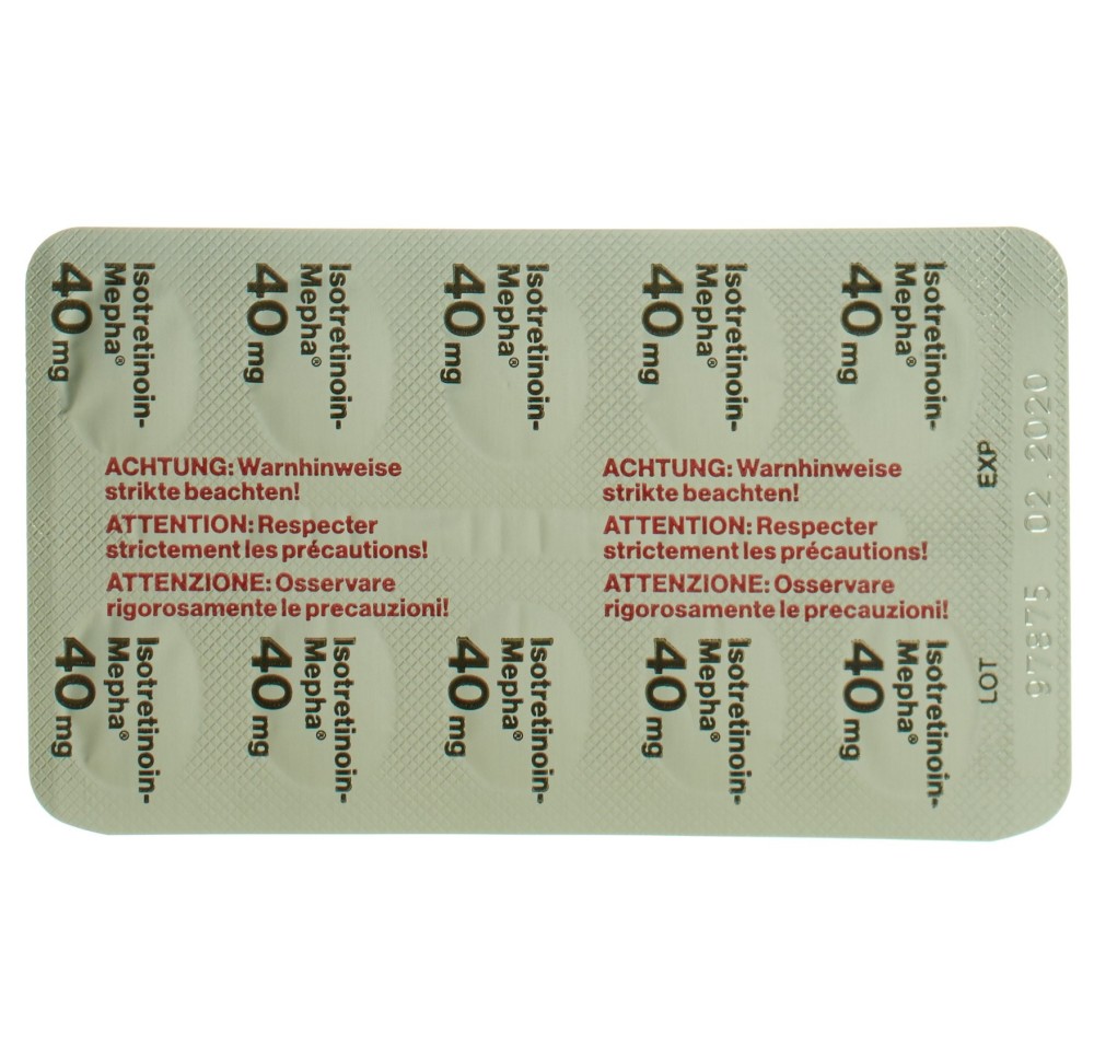 ISOTRETINOIN Mepha caps moll 40 mg 100 pce