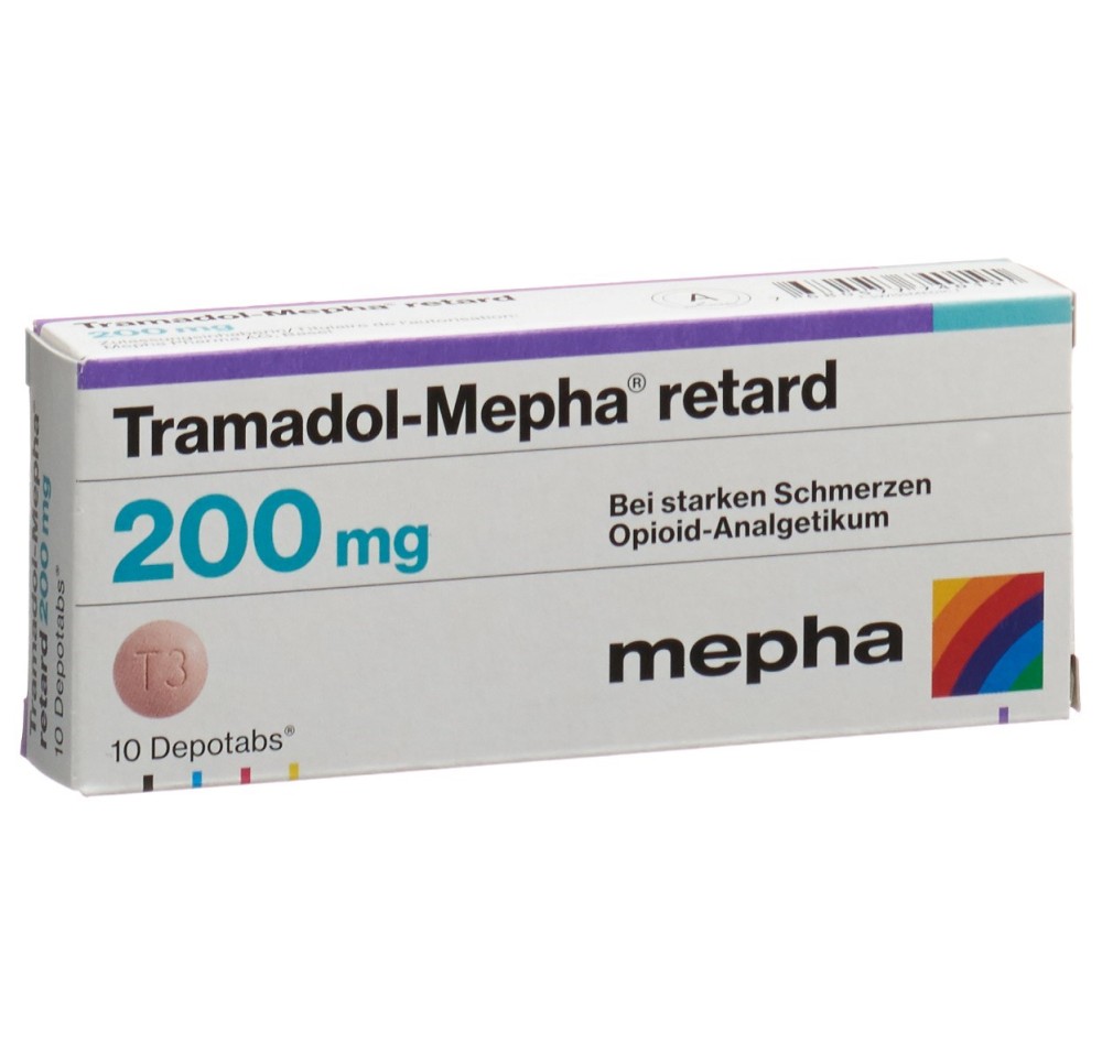 TRAMADOL Mepha retard cpr ret 200 mg 10 pce