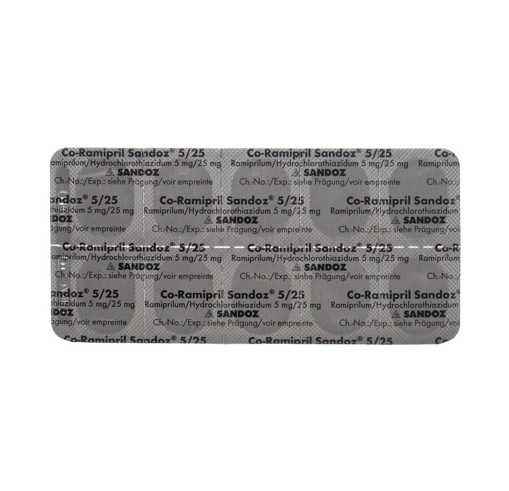 CO-RAMIPRIL Sandoz cpr 5/25 100 pce