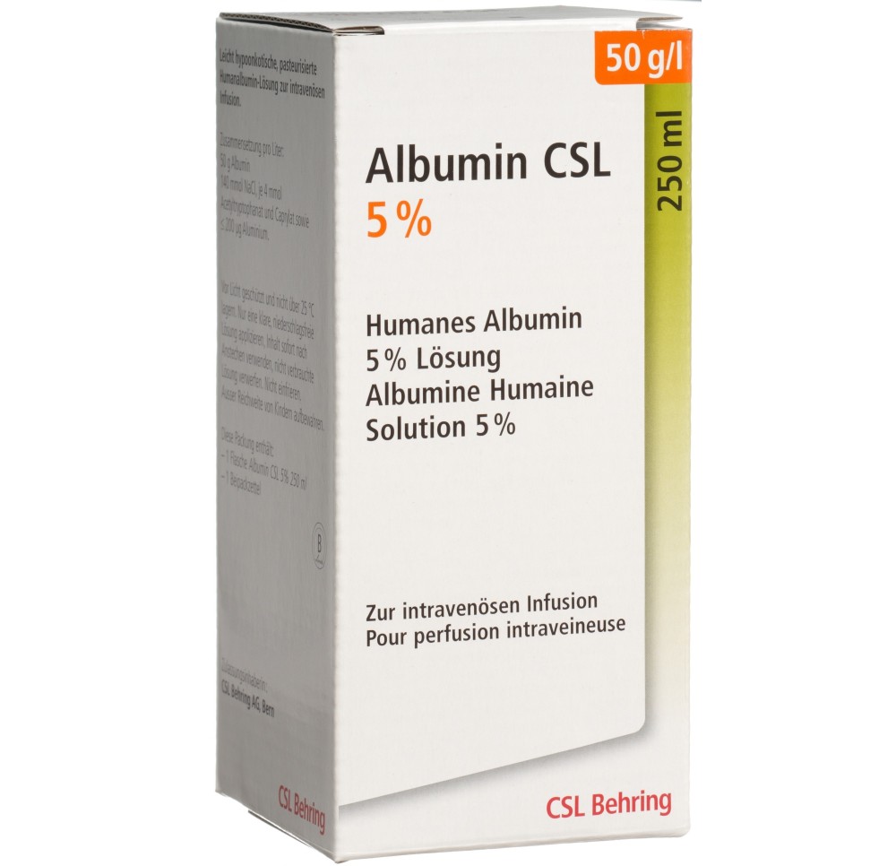 ALBUMIN CSL sol perf 5 % 250ml