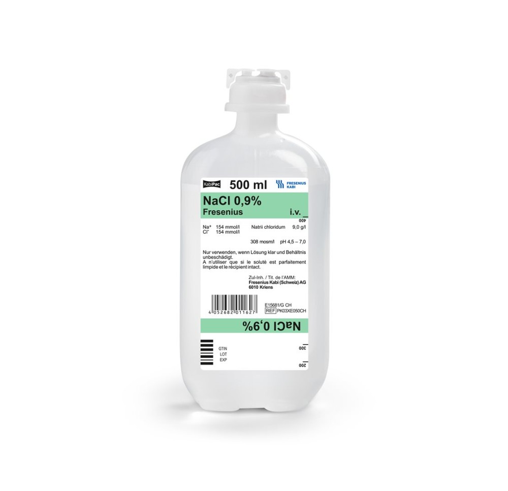 NACL Fresenius 0.9 % 500ml KabiPac 10 pce