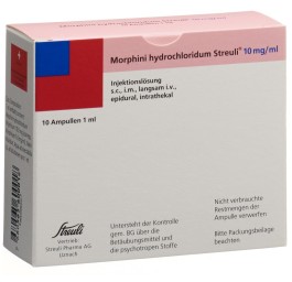MORPHINI HCL Streuli sol inj 10 mg/ml 10 amp 1 ml
