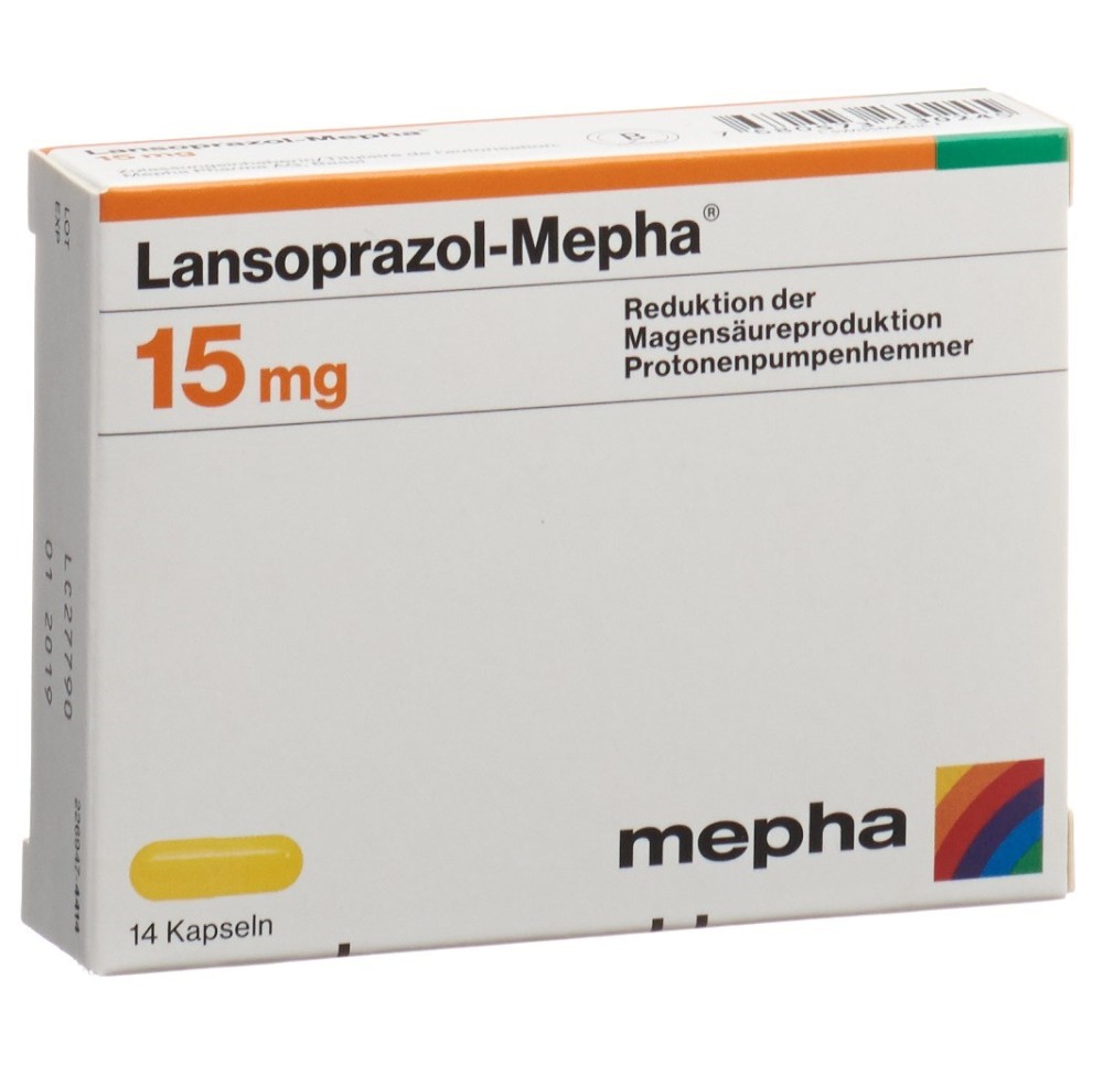 LANSOPRAZOL Mepha caps 15 mg 14 pce