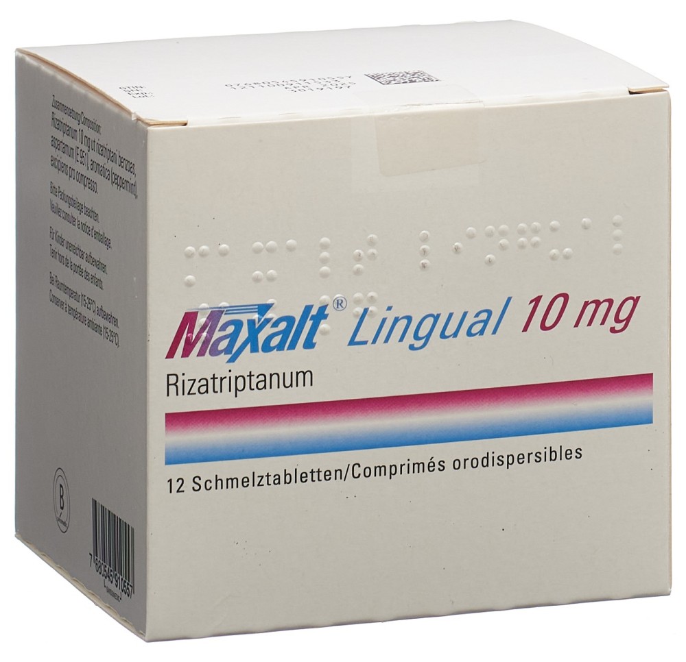 MAXALT Lingual cpr orodisp 10 mg 12 pce
