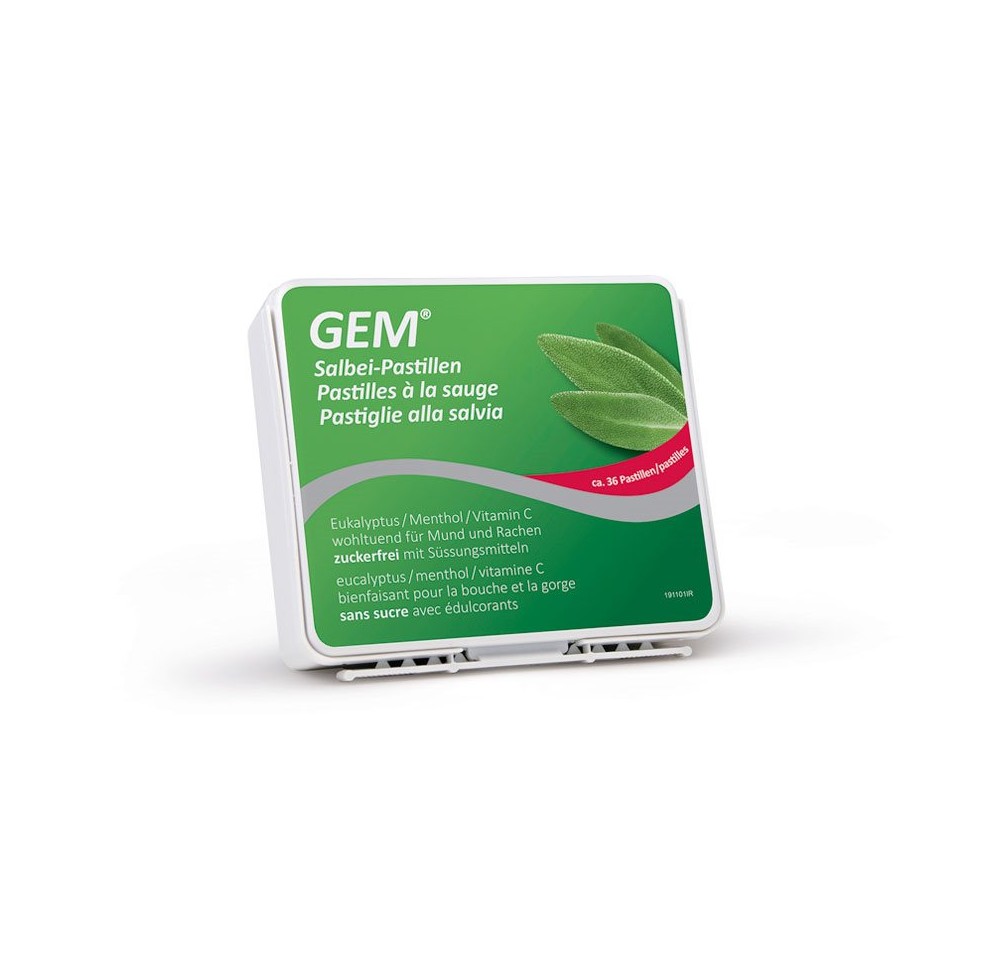 GEM pastilles sauge s sucre 36 pce