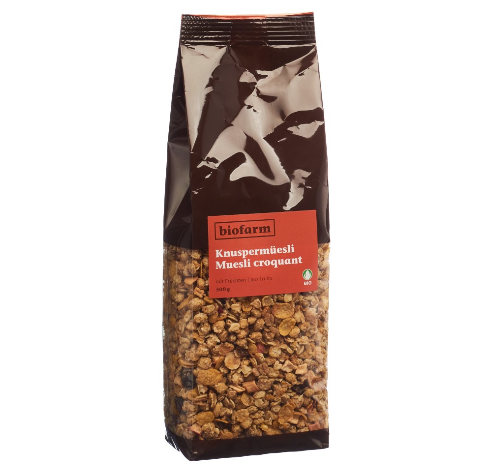 BIOFARM müesli croustillant fruit bourg sach 500 g