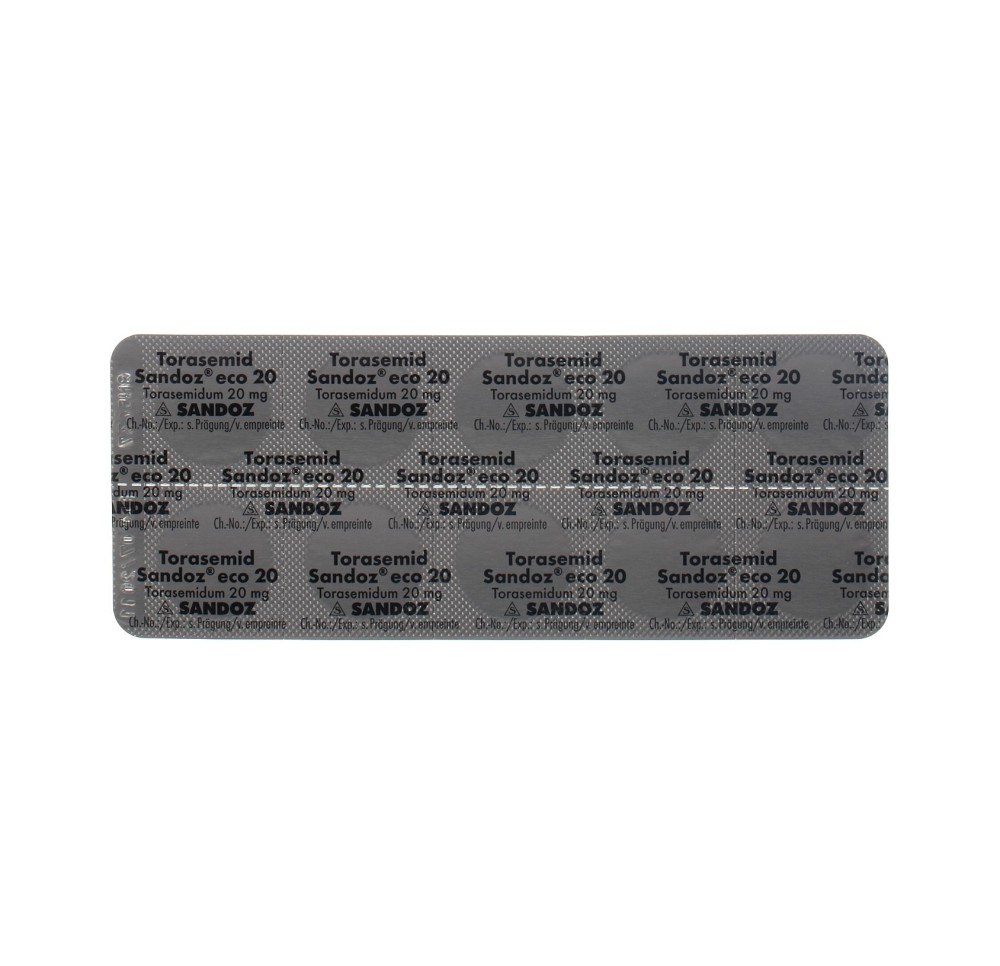 TORASEMIDE Sandoz eco cpr 20 mg 100 pce