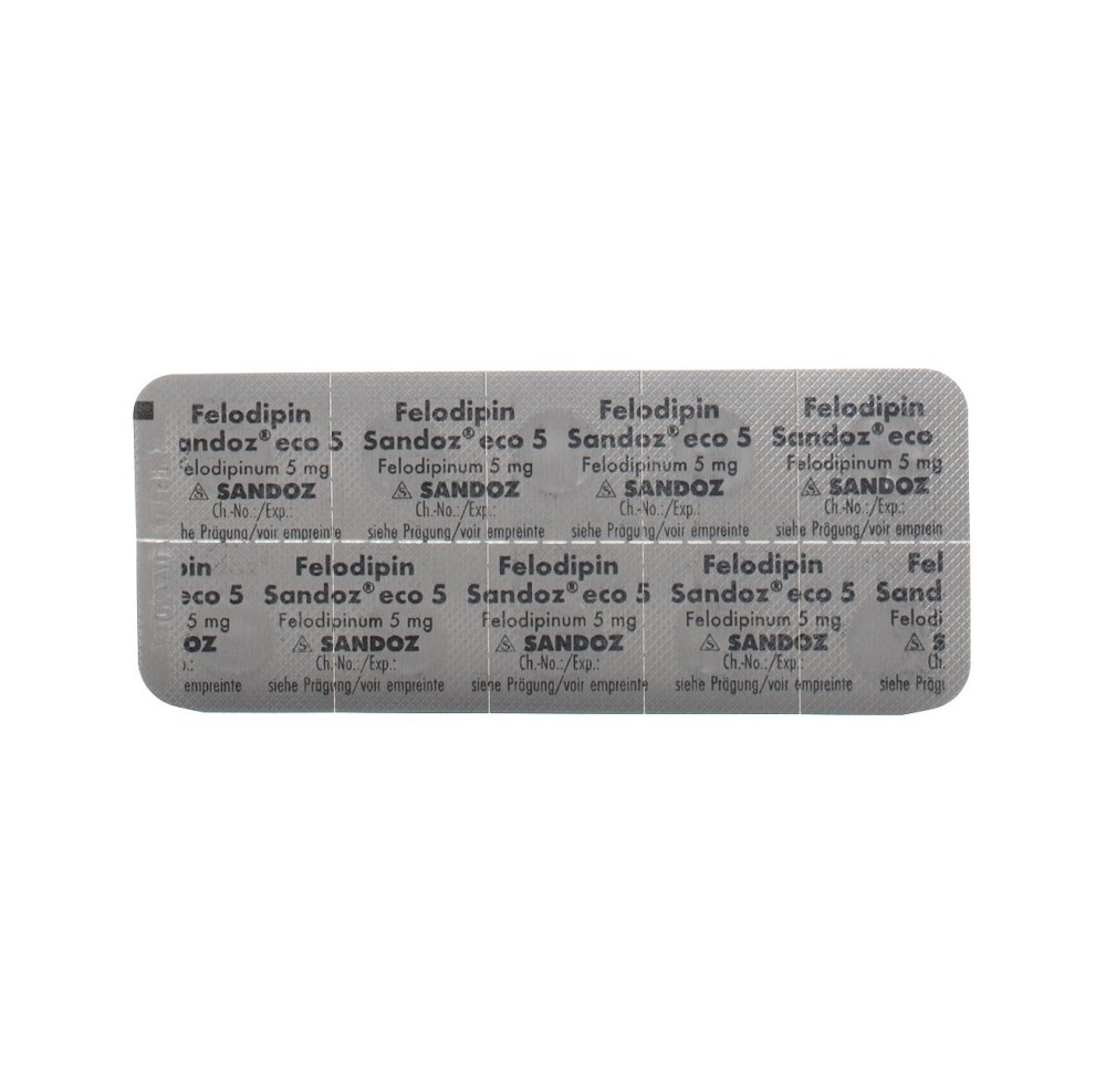 FELODIPINE Sandoz eco cpr ret 5 mg 100 pce