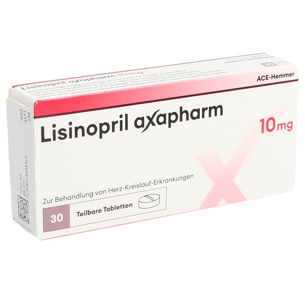 LISINOPRIL axapharm cpr 10 mg 30 pce