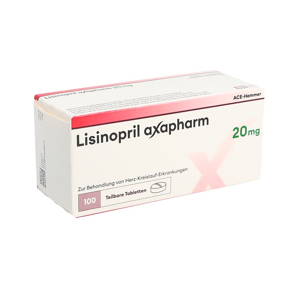 LISINOPRIL axapharm cpr 20 mg 100 pce