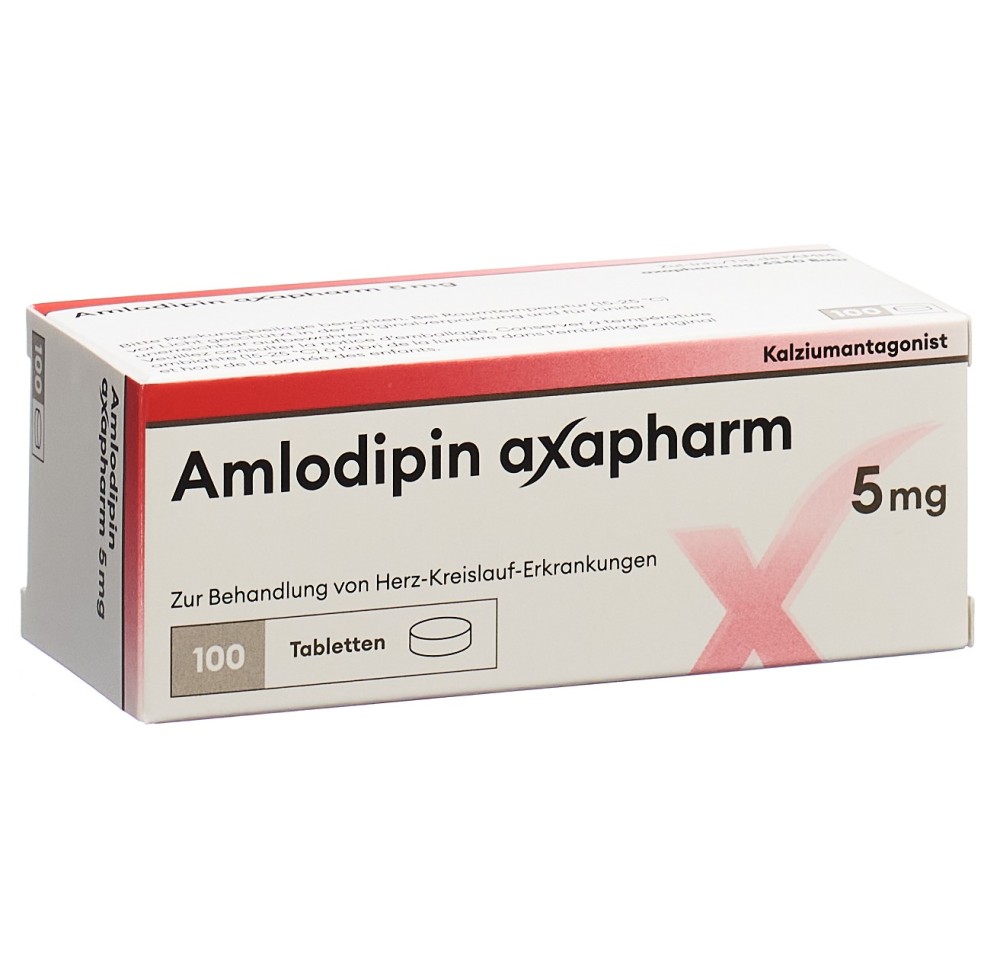 AMLODIPINE axapharm cpr 5 mg 100 pce
