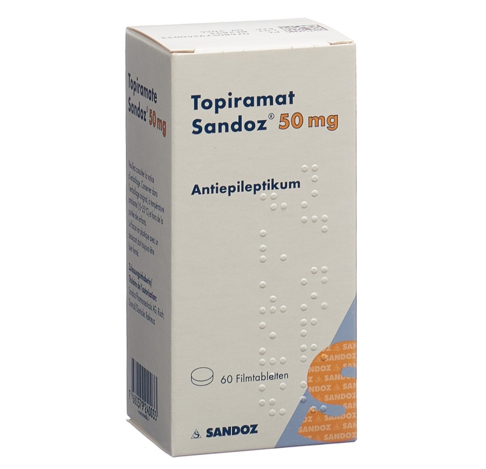 TOPIRAMATE Sandoz cpr pell 50 mg bte 60 pce