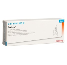 BERIRAB sol inj 300 UI/2ml ser pré 2 ml