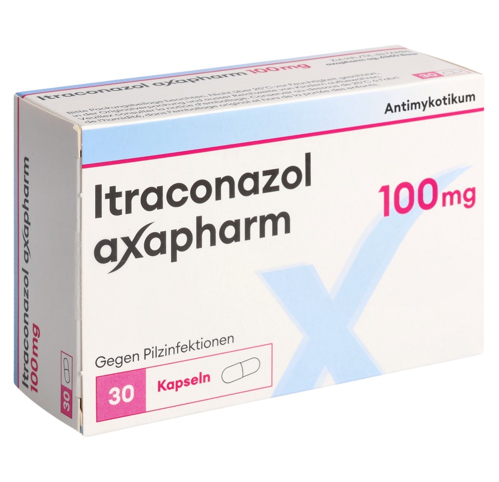 ITRACONAZOLE axapharm caps 100 mg 30 pce