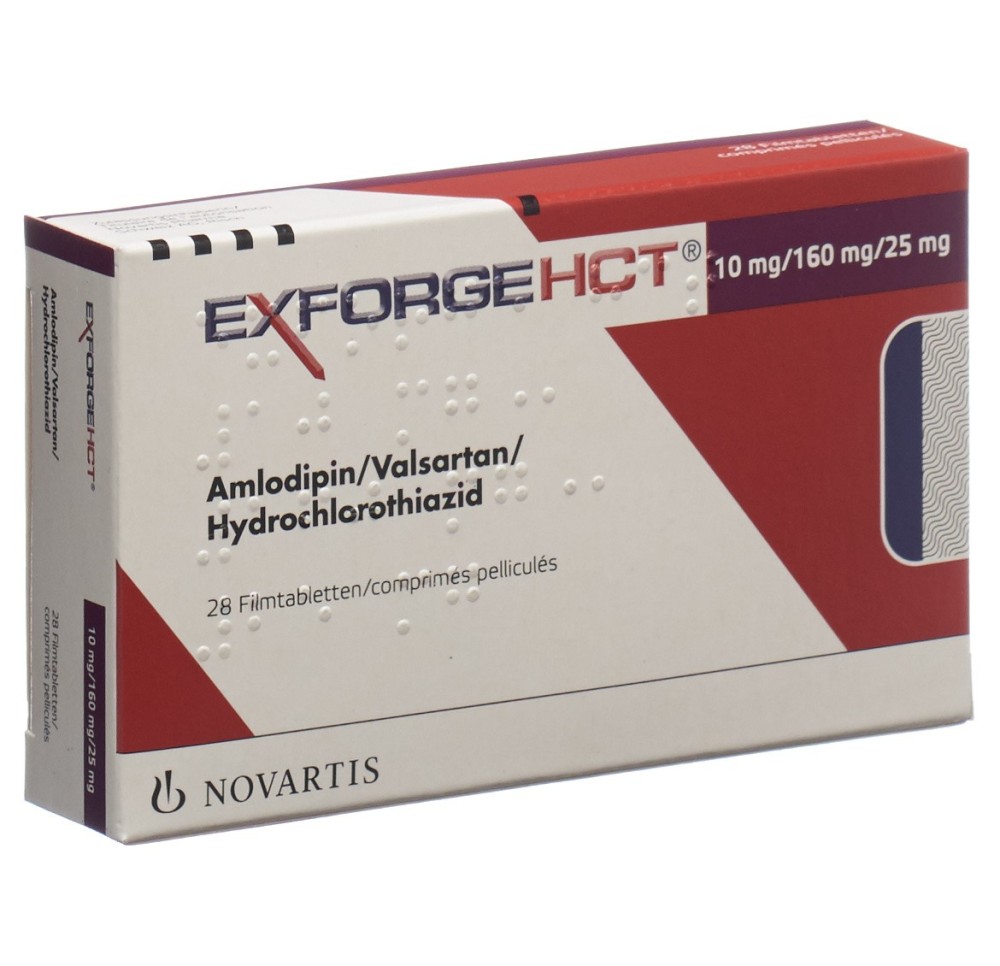 EXFORGE HCT cpr pell 10mg/160mg/25mg 28 pce
