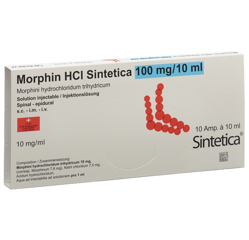 MORPHIN HCL Sintetica 100 mg/10ml 10 amp 10 ml