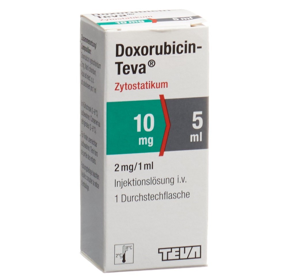 DOXORUBICIN Teva 10 mg/5ml flac 5 ml