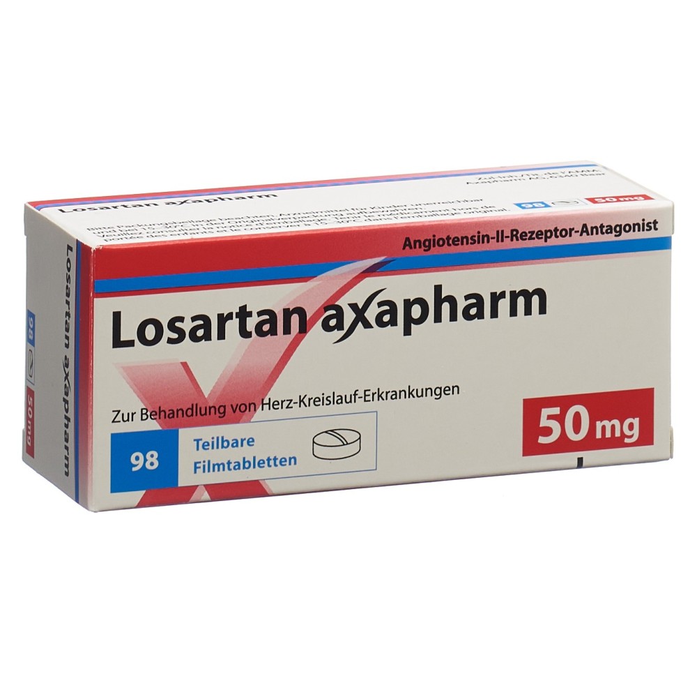LOSARTAN axapharm cpr pell 50 mg 98 pce