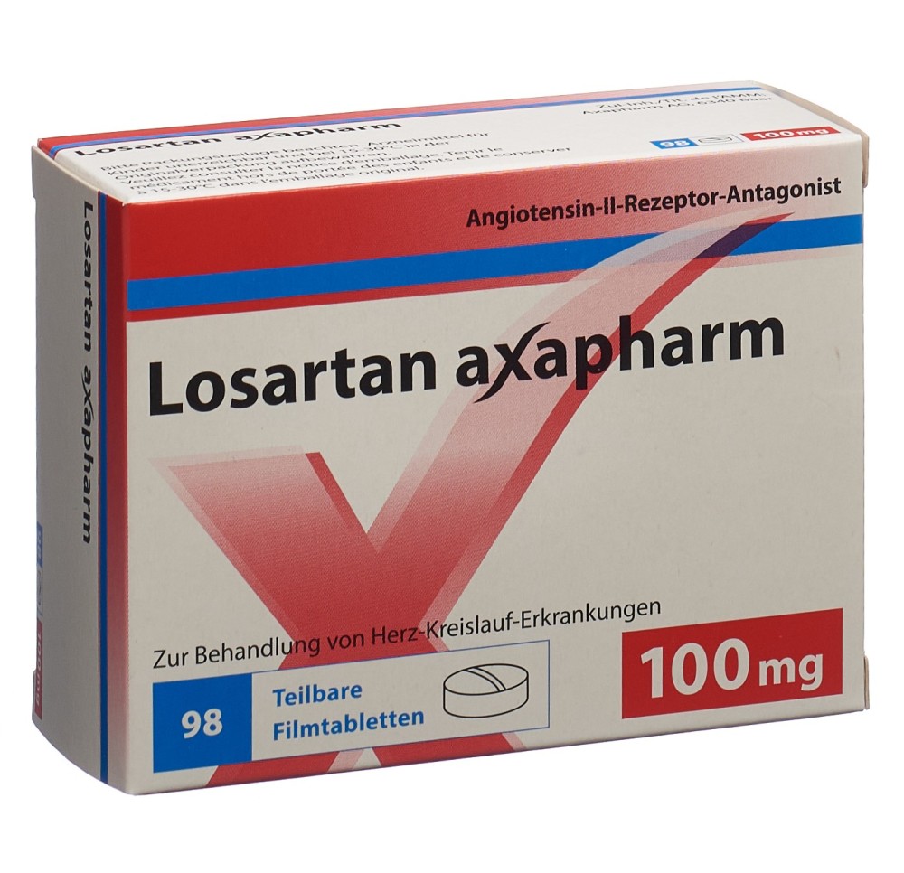LOSARTAN axapharm cpr pell 100 mg 98 pce