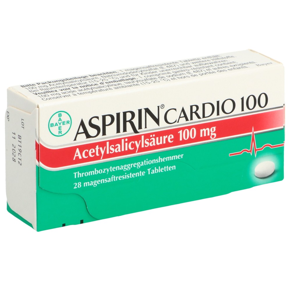 ASPIRINE CARDIO cpr pell 100 mg 28 pce