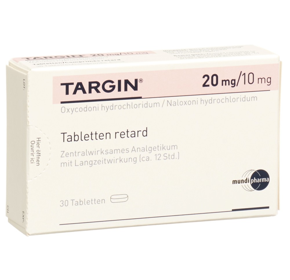 TARGIN cpr ret 20 mg/10 mg 30 pce