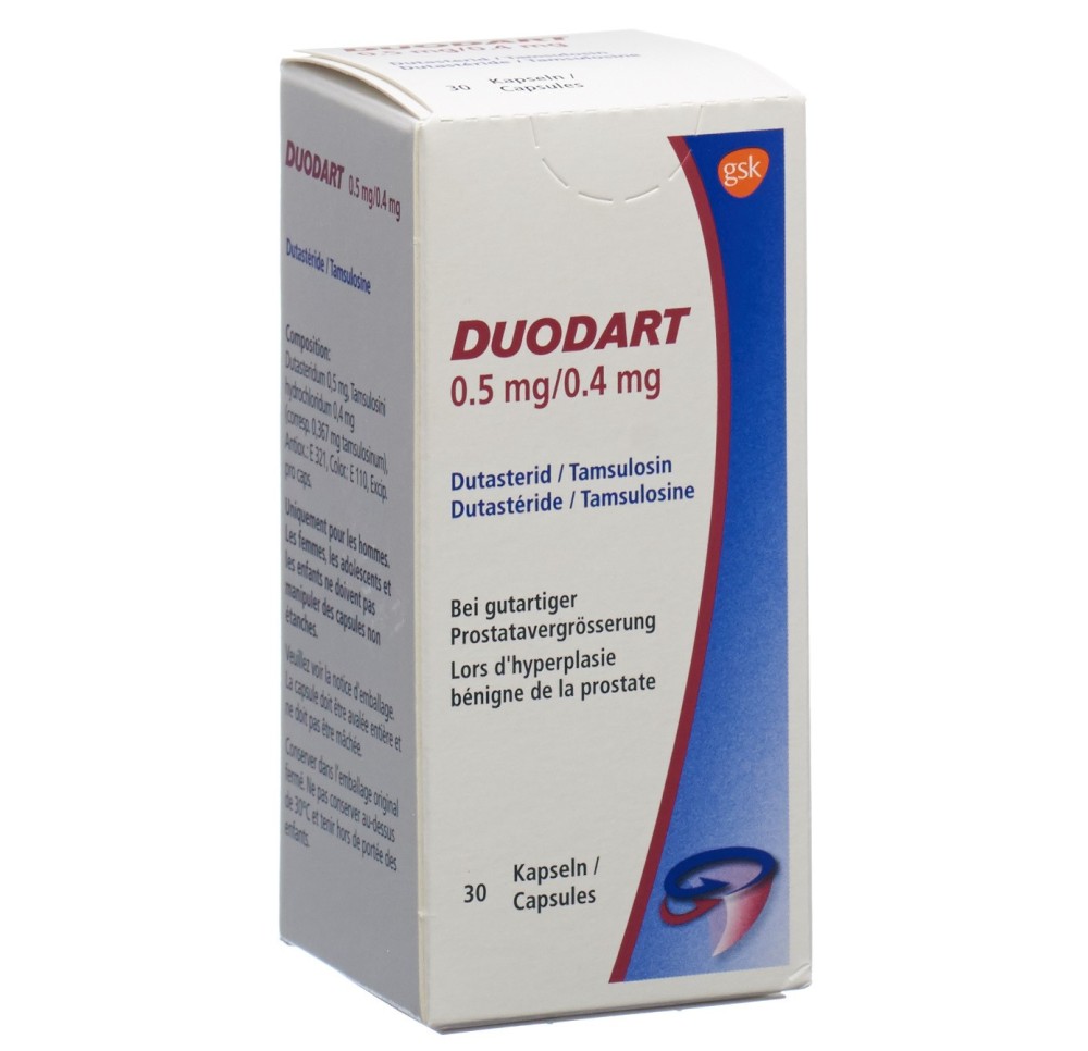 DUODART caps 0.5mg/0.4mg bte 30 pce