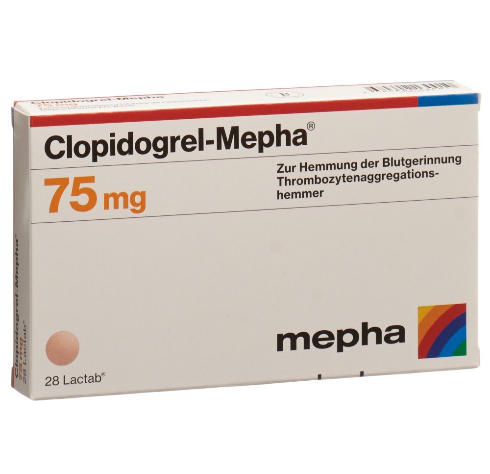CLOPIDOGREL Mepha Lactab 75 mg 28 pce