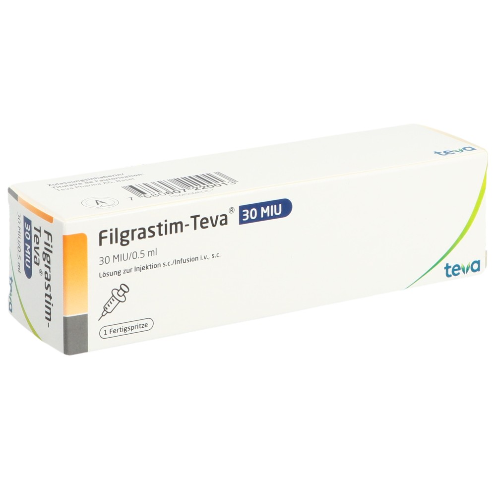 FILGRASTIM Teva 30 mio U/0.5ml ser prê 0.5 ml